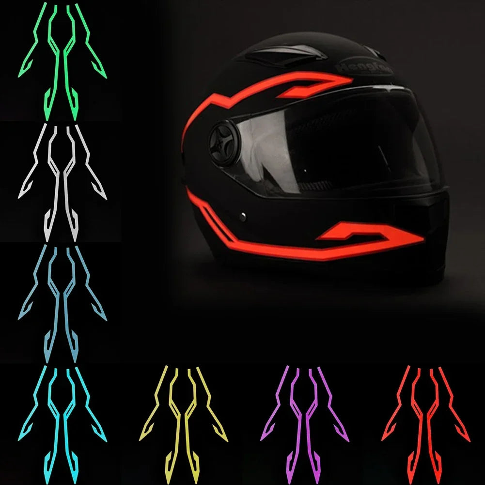 Multi-functional LED Motorcycle Helmet Light Strip Kit - 3-mode Night Riding Signal Decorative Accessory For Unisex Adults Amagi