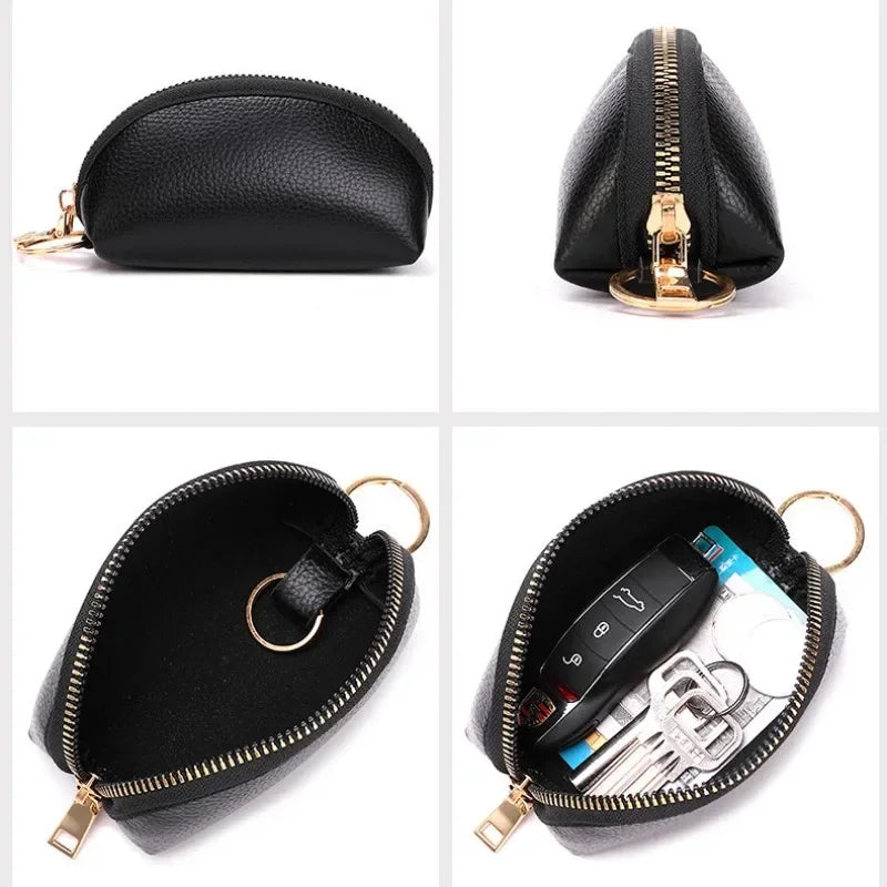 Car Leather Key Holder Minimalist Keychain Case Wallet Key Storage Case Protector Large-capacity Multifunctional Key Pouch Amagi