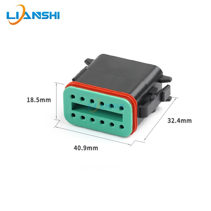 DT06-12SB/DT04-12PB Deutsch type waterproof connector 12p male and female plug harness connector with terminal