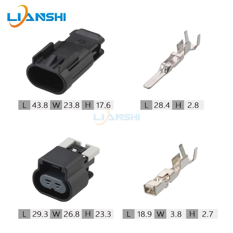 15326678 Delphi type 2-hole plug 15326679 automotive waterproof connector with terminal
