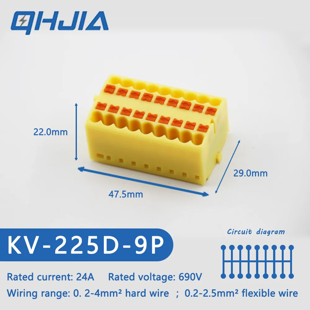 Fast Wiring Mini Rail-Type Quick Junction Box | 1-In-Multi-Out Plug-in Terminal Wire Connector for Easy Electrical Connection