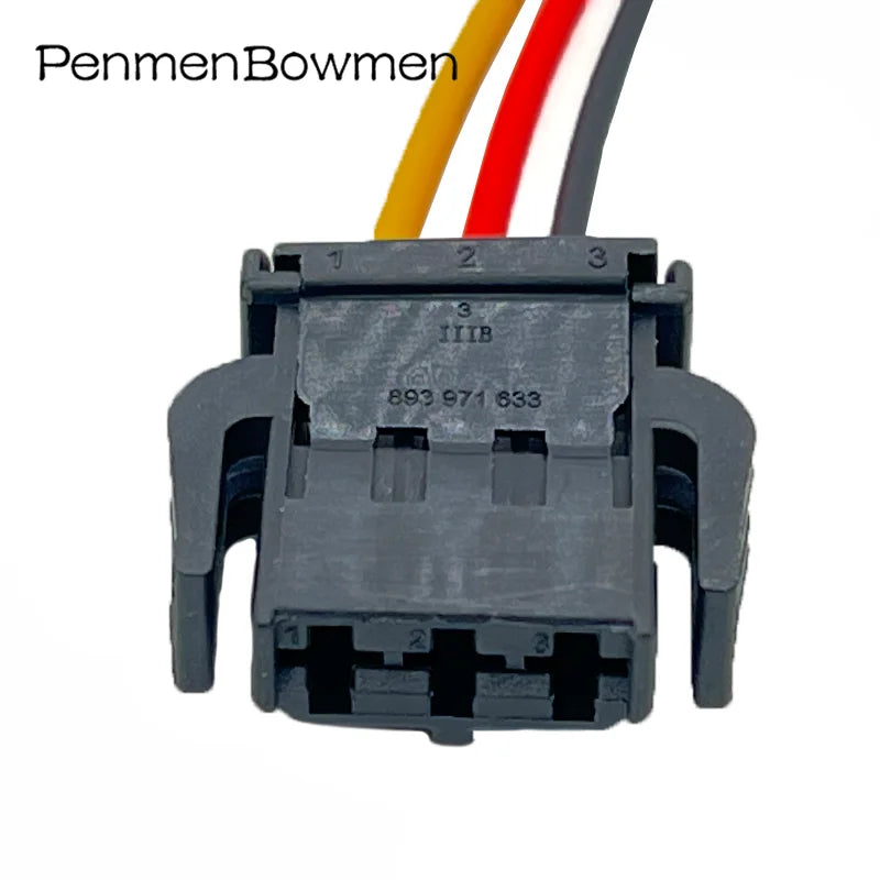 1 Set 3 Pin Car Reading Light Electrical Cable Connectors Female Wire Harness Plug for Passat Bora 893971633