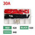 40/90/200/500Pcs/Box  Single Pole Plug 30A High Current Connector - PP Battery Forklift Power Terminals Bulk Pack