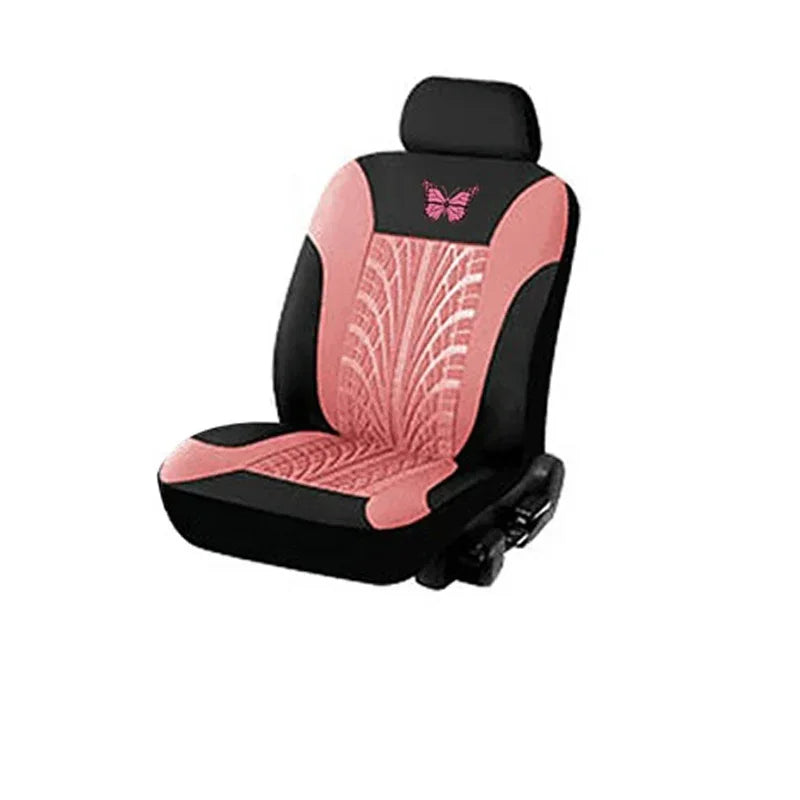 Car Seat Covers Set Universal Fit Most Cars with Butterfly Pattern Tire Track Detail Styling Protector Covers for the Car Amagi