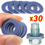 30/1Pcs Car Oil Drain Screw Gasket 90430-12031 Engine Sump Aluminum Seal Gasket for Toyota 12mm Hole Nut Washer Auto Accessories