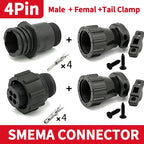 AMP/TE CPC Circular Connector – 4/9/14 Pin, 182919-1 / 206153-1 / 182647-1, Plug with Pins for SMEMA & Automotive Sensor