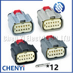 12 Pin Auto waterproof connector car headlight wire harness connector 33472-1260 33472-1259 33472-1206 33472-1207 For GM Ford