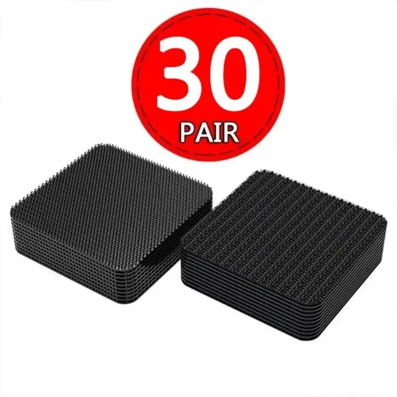 1-100pcs Carpet Fixing Stickers Car Foot Mat Tape Anti-Slip Self Adhesive Fastener Sofa Bed Sheet Clips Retention Grips