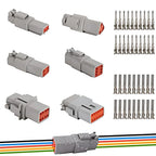 10 Sets Deutsch DT Connector DT06-2S/DT04-2P 2P 3P 4P 6P 8P 12P Waterproof Electrical Connector For car Motor With Pins 22-16AWG