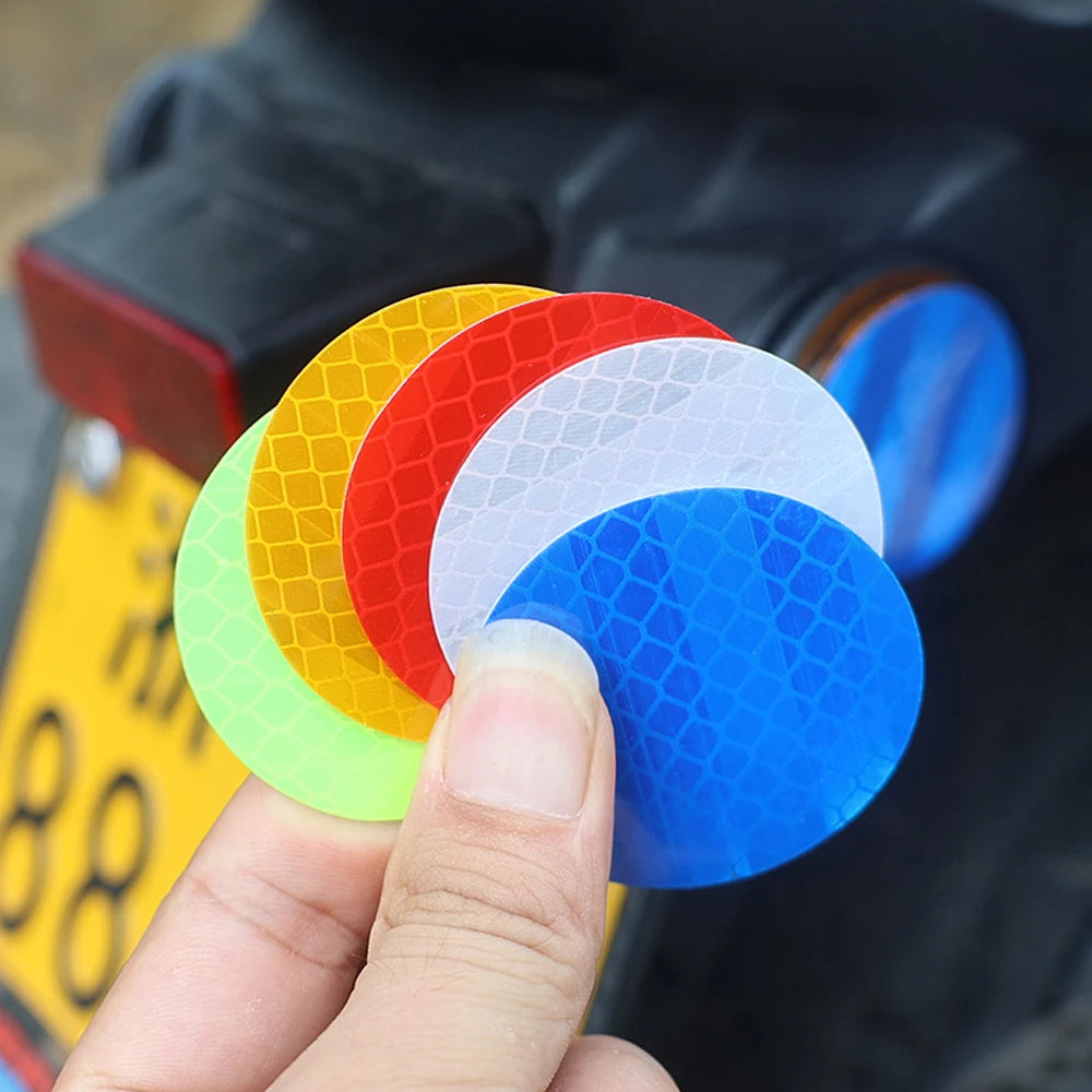 5cm Car Bumper Reflective Stickers Reflective Warning Strip Tape Secure Reflector Stickers Decals Safety Warning Stickers 10pcs