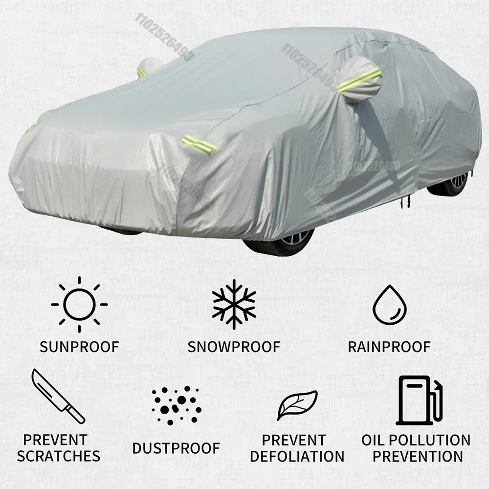 Car Covers Waterproof Auto Sun Full Cover Protector Universal Fit For SUV Sedan 6 Size Snow Dust Rain Snowproof Car Amagi
