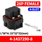 1/5/50PCS AMP Type ECU Automotive Board End Connector Waterproof Socket Harness Plug PCB Panel Flame Retardant 26P 34Pin 1437290
