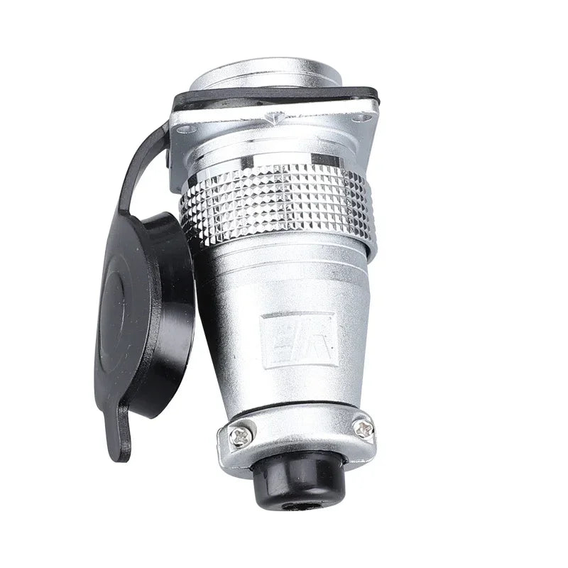 P28 Aviation Connector, Square Flange Socket, Male/Female Circular Butt Joint, 2/3/4/5/7/10/12/14/16/19/20/24 Pin, P28K2Q PLS28