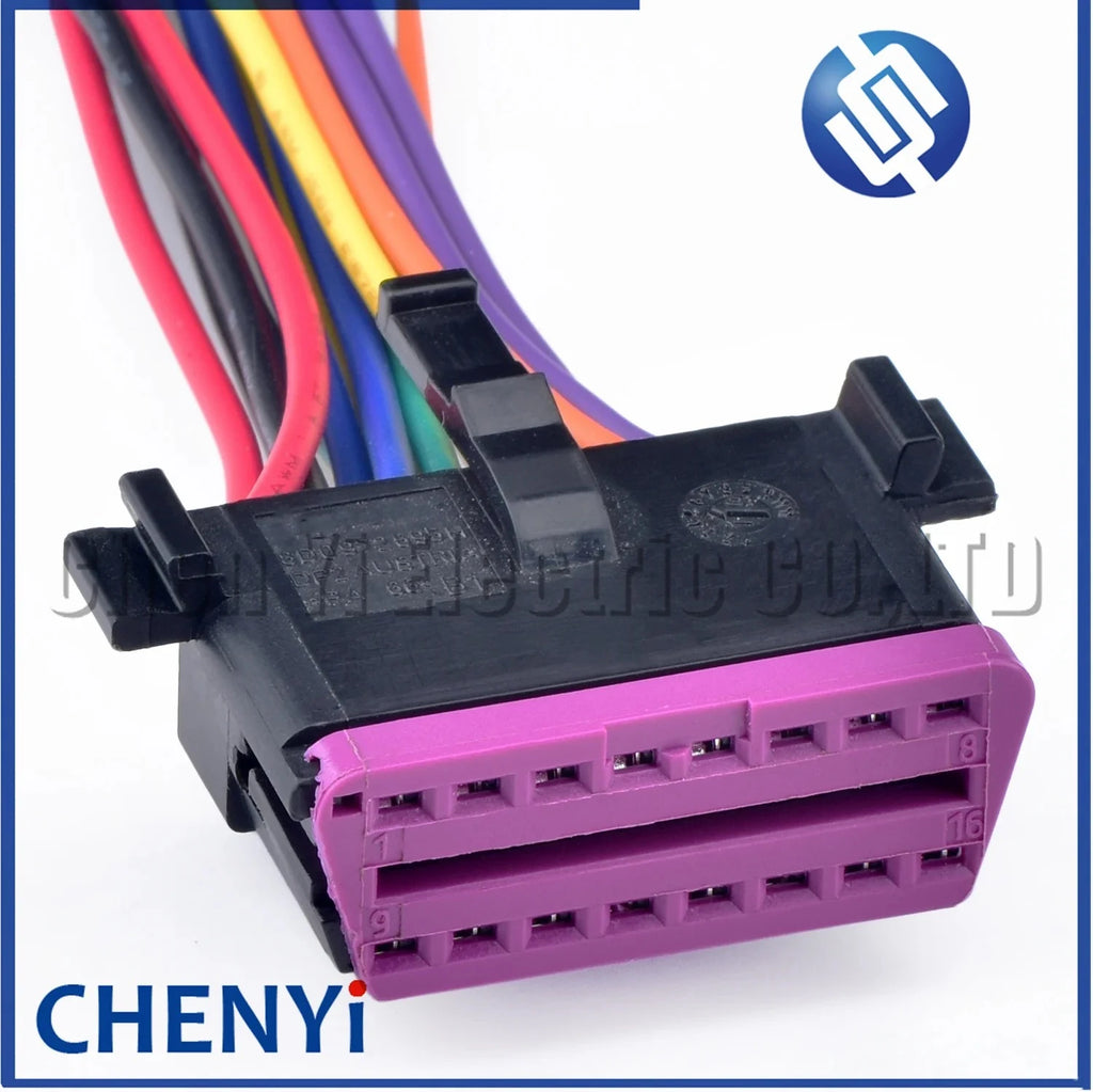 16 Pin Auto Connector Wire Harness Plug Housing 3A0972695A 8D0972695H With 15cm wires For OBD OBD2 Diagnostic