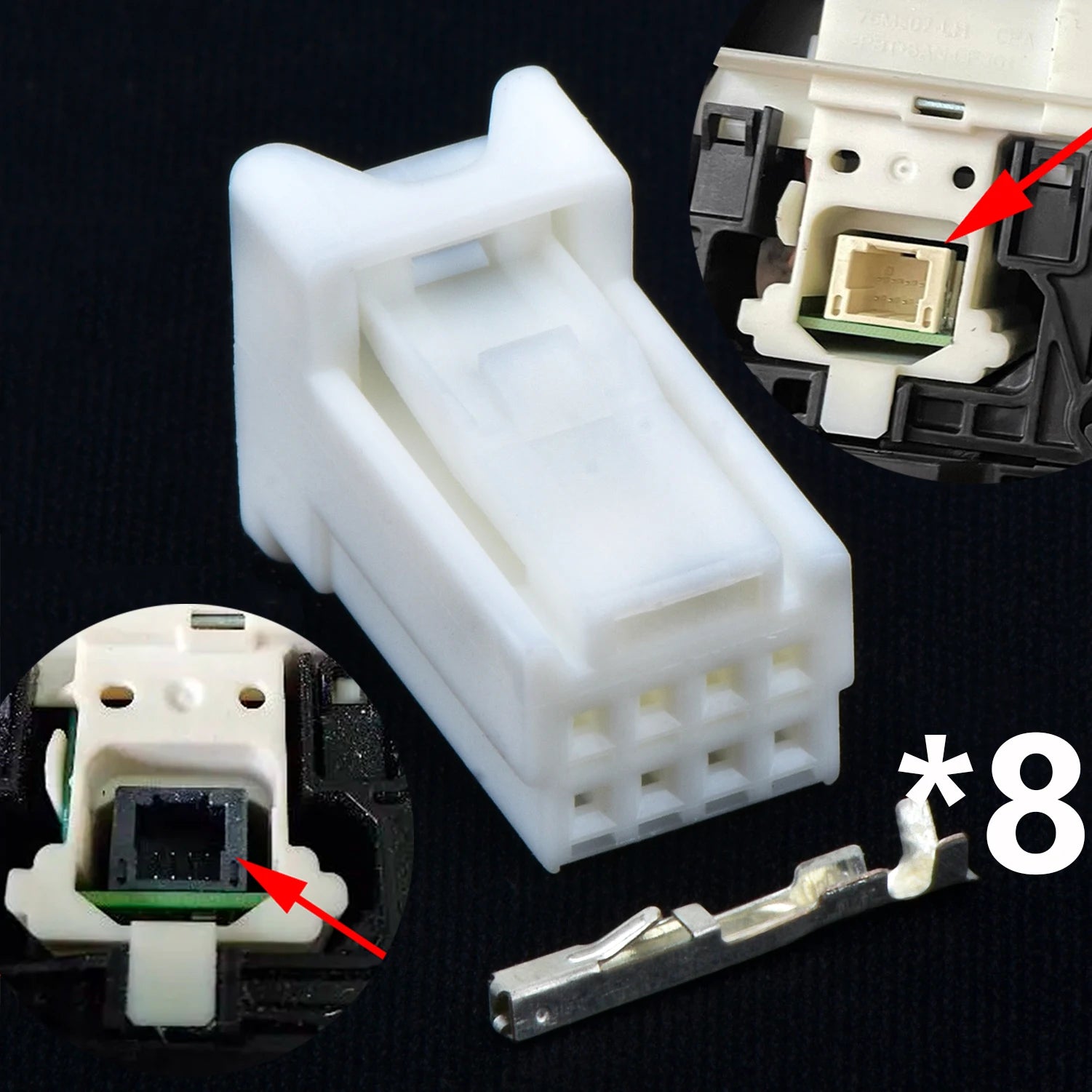 8 Pin Automotive connector Shift lever shift module assembly harness plug 90980-12910 75M507-LHD For Toyota Avalon LEXUS