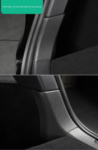 For Tesla Model Y Trunk Sill Protector Premium TPE Rubber Boot Bumper Guards with ABS Sides Bar Fender Cover for Enhanced amagi