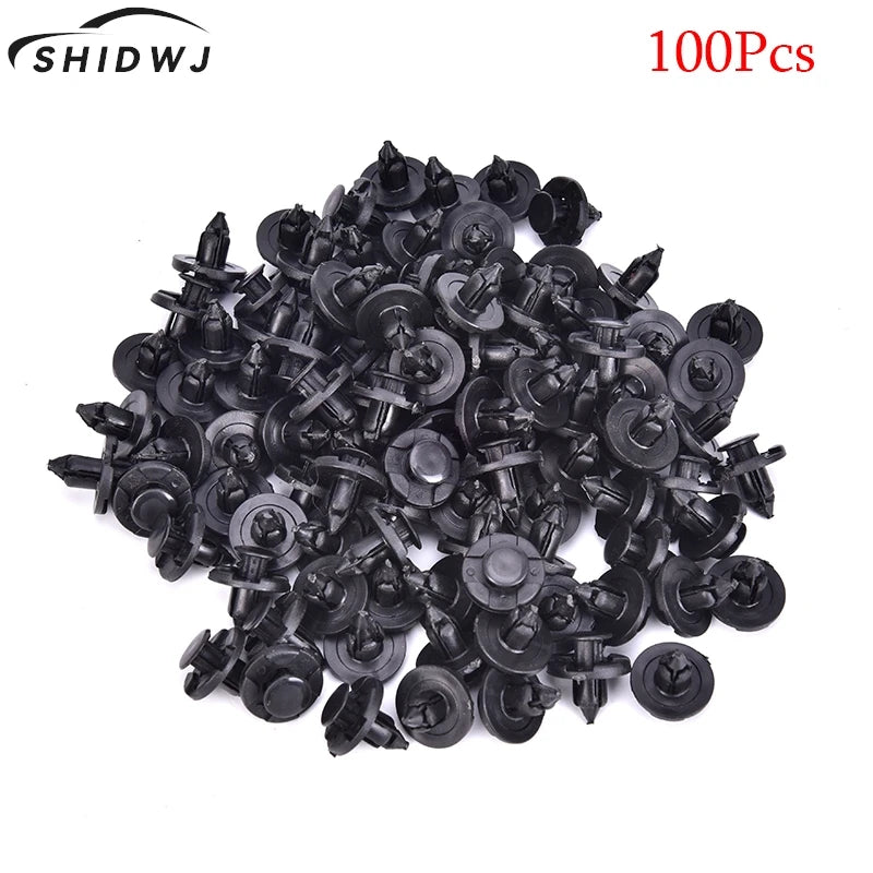 100Pcs Plastic Car Trim Clips Rivet Door Panel Retainer Fastener Mud Flaps Push Plastic Fastener Clips