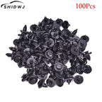 100Pcs Plastic Car Trim Clips Rivet Door Panel Retainer Fastener Mud Flaps Push Plastic Fastener Clips