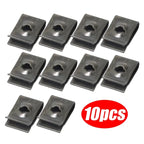 Car Metal Screw Fastener Clips U-Type Clip Anti-rust Iron Sheet Car Motorcycles Screw Buckle Bumper Protection Fastener Clips