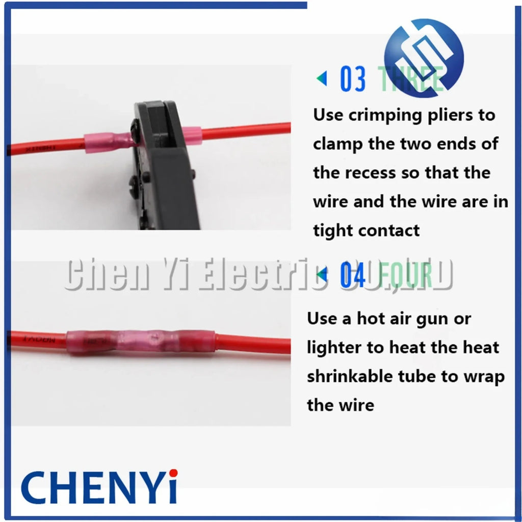 Heat shrinkable waterproof middle terminal wire joint connector  insulated cold pressed terminal For BHT0.5/1.25/2.0/5.5