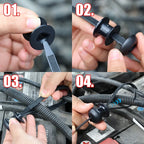 10/1pcs Black Nylon Car Motocycle Base Plate Cable Plastic Loop Tag Self-Locking Zip Ties Installation FIxed Seat Frame Clips