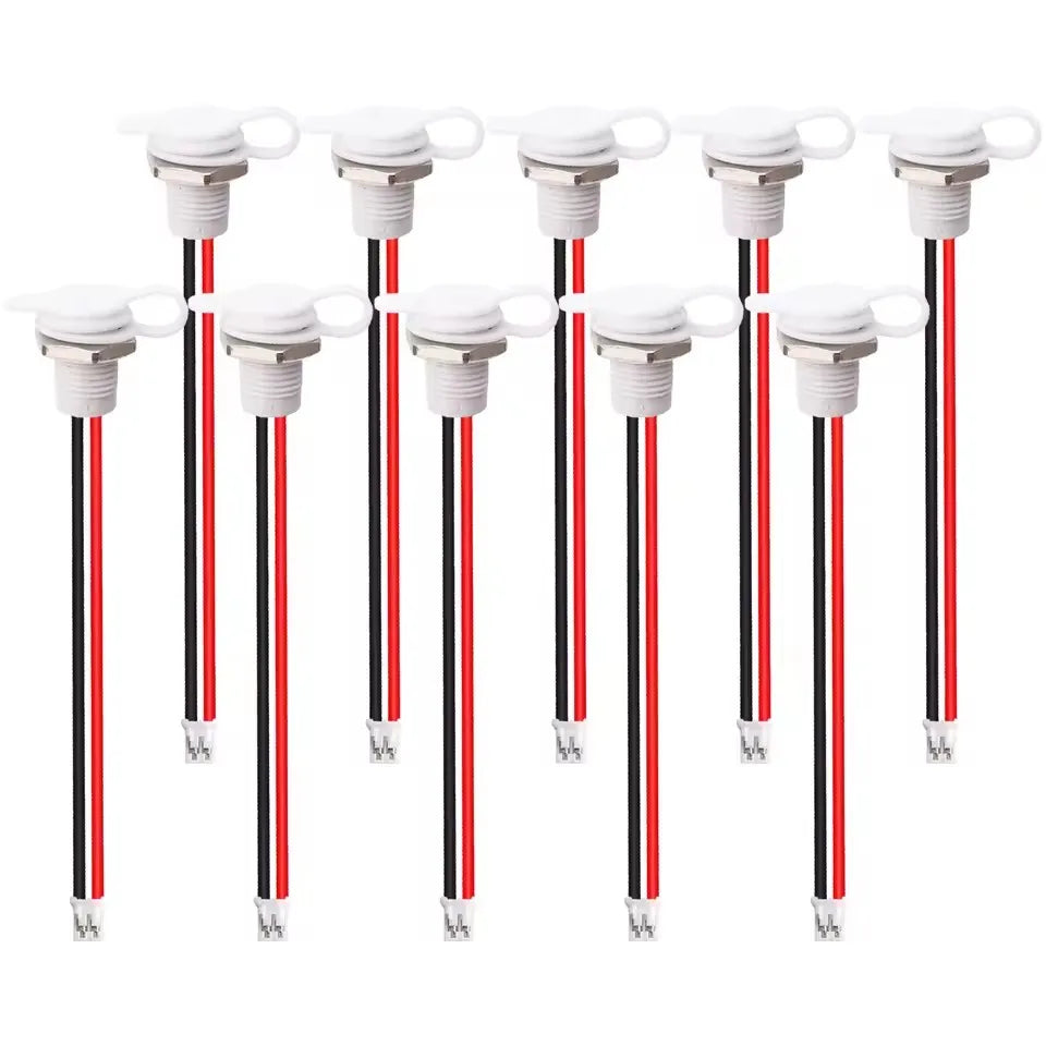 Flush Mount USB Type C Waterproof Receptacle 5V 3A Female Socket Pigtail 2 Pin Power Connector Retrofit Auto RV Marine Car Parts