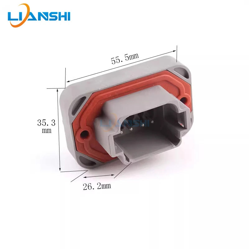 DT06-8S waterproof connector for vehicle circuit board pin end wire harness sheath PCB male and female straight pins DT15-8PA