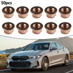 50 Pcs Exhaust Nut Elbow Nuts M8 SW 13 Turbocharger Manifold Copper Nut Automobile Exhaust Pipe Hexagon Nut