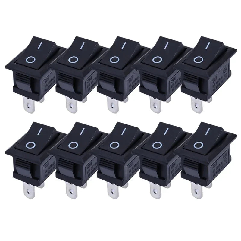 Push Button Switch 21x15mm SPST 2Pin 6A 250V KCD11 Snap-in on/Off Rocker Switch 21MM*15MM Black Red and White 10/5Pcs