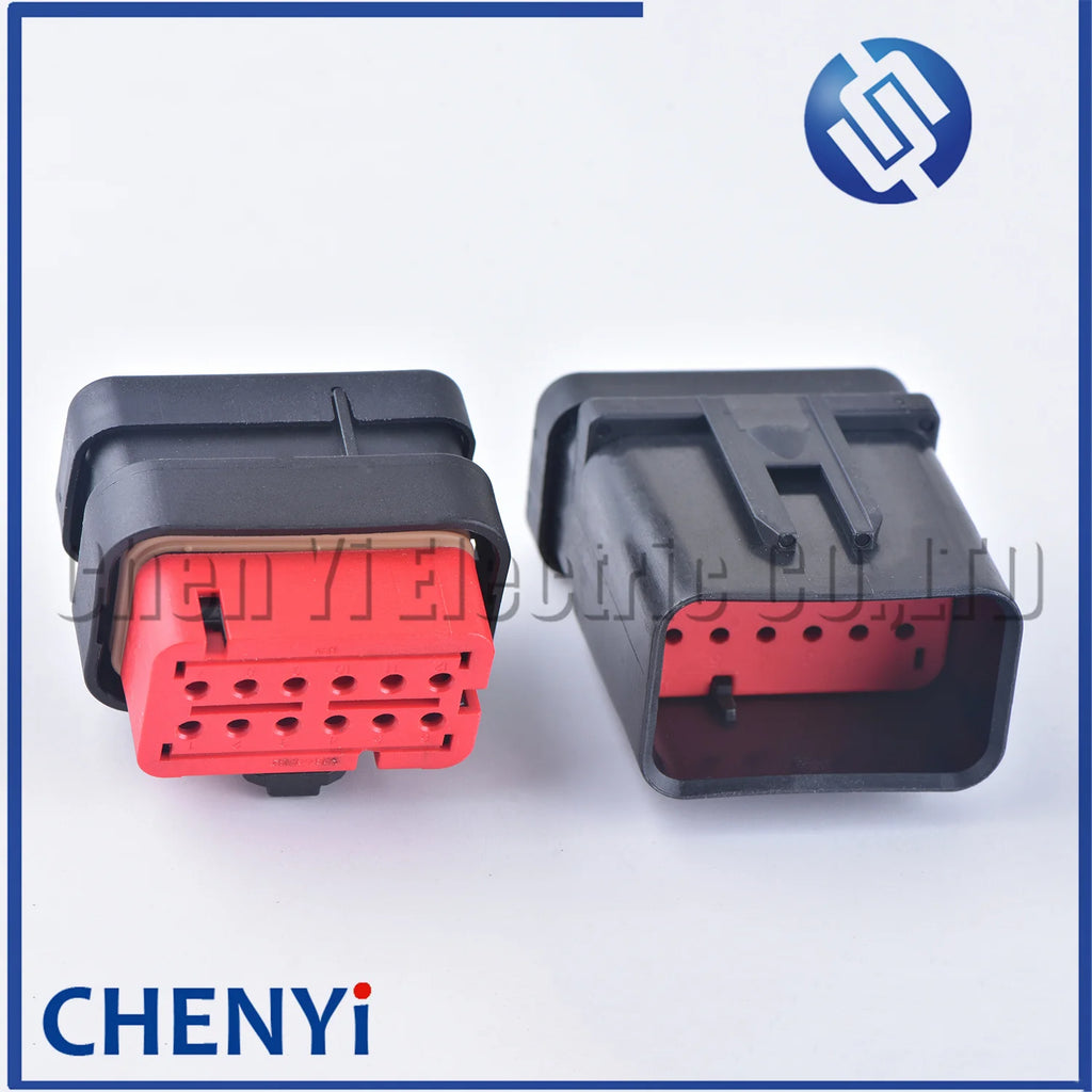 12 Pin male female Auto Waterproof Connector Camshaft Sensor Plug Engine Injector 776438-1 776437-1 For Carter Excavator