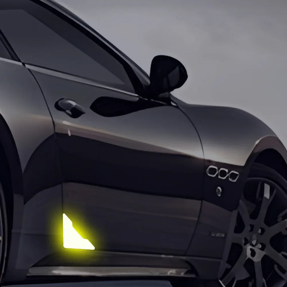 Reflective Car Door Corner Protector Stickers High Visibility Night Glow Safety Warning Anti Collision Decals for Auto Bumper