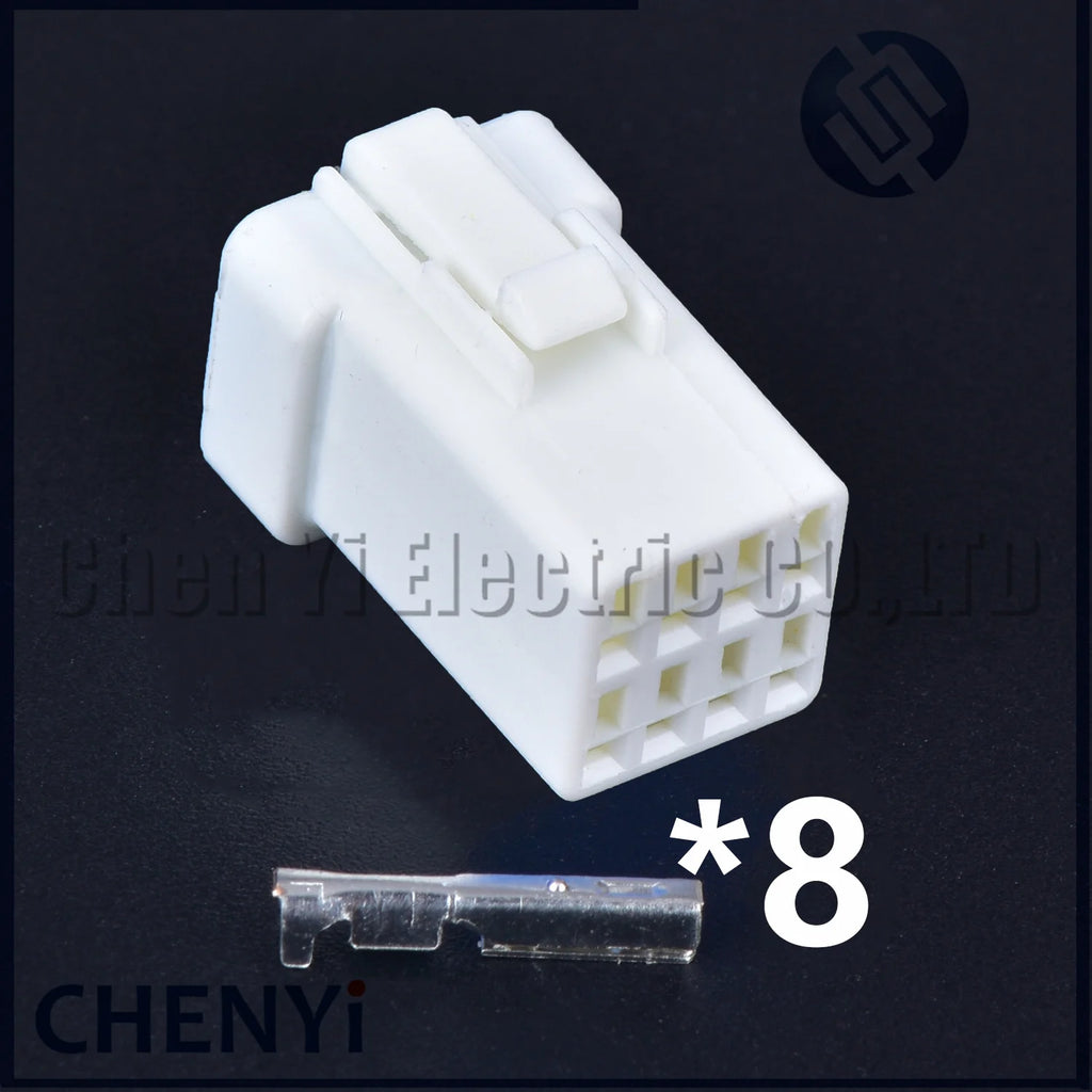 5 sets Black or white 8 Pin Automotive Waterproof Connector Male or Female Butt Plug 08R-JWPF-VSLE-S 08T-JWPF-VSLE-S With pins