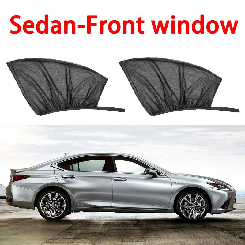 2pcs Car Styling Mosquito prevention Sun Shade Auto Uv Protect Curtain Beach Parasol Parasol Side Windows Children Shield Visor
