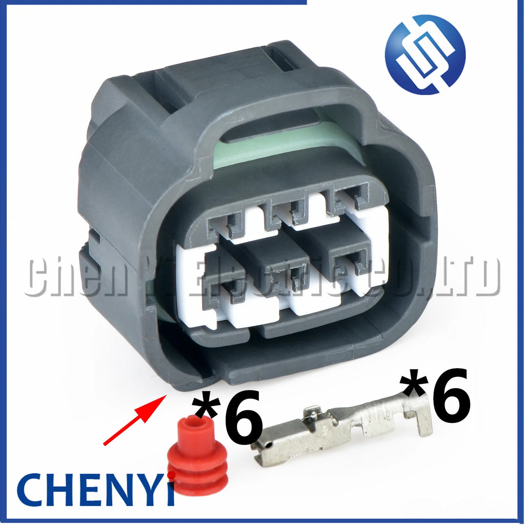 6 Pin Car headlamp harness plug Accelerator Throttle Pedal Connector MG641107-5 90980-11034 7282-7064-40 7283-7064-40 For Toyota
