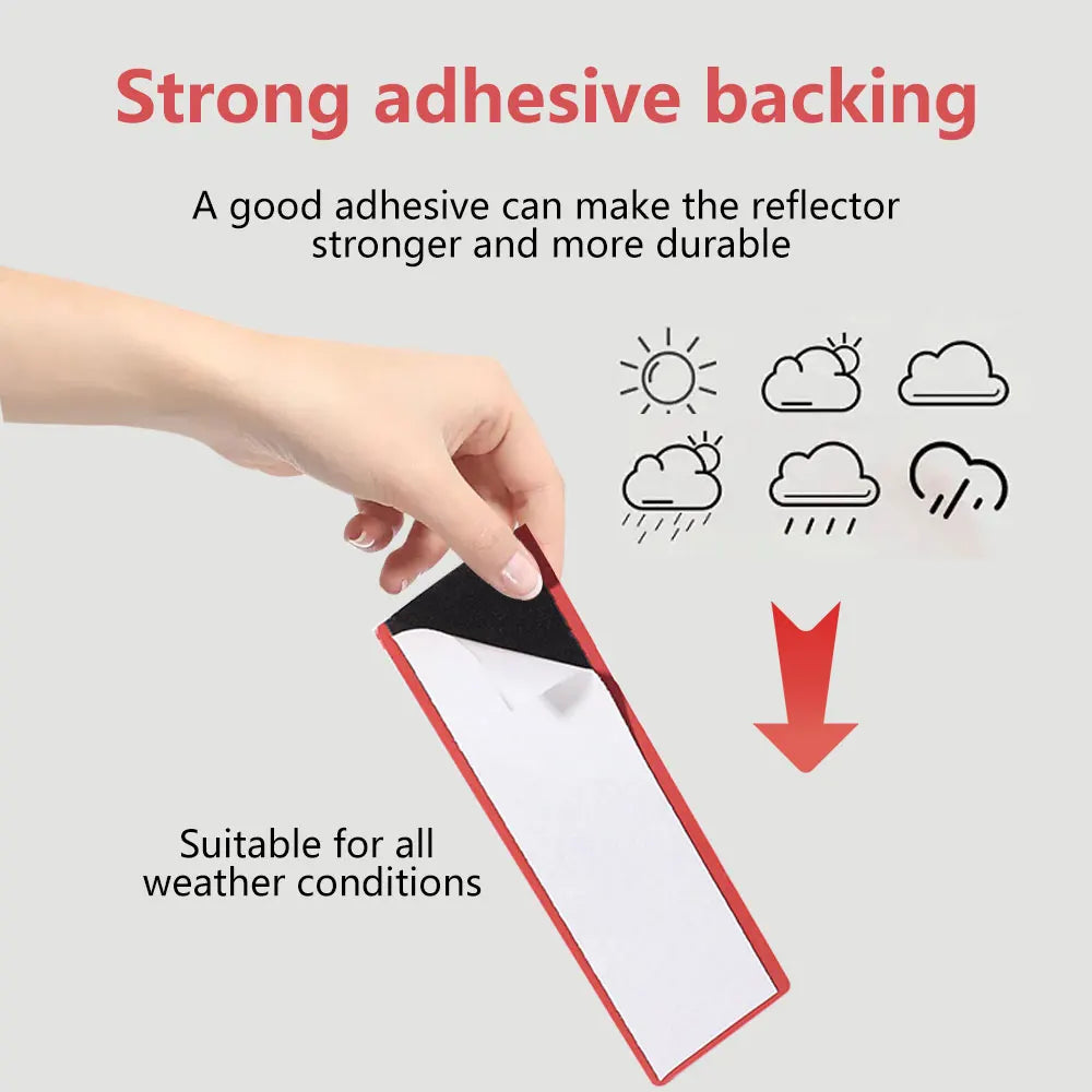 Car Night Reflective Warning Plate Sticker Universal Auto Truck Motorcycle Safety Warning Plate Reflector Sign Decal Accessories