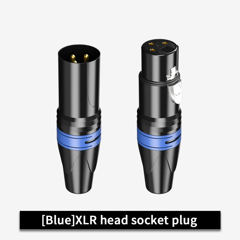 10 Set 3Pin XLR Color Head Pure Copper Pin Male and Female Audio Microphone Connector Canon Welding Plug Socket