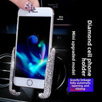 Car Phone Holder Women Diamond Crystal Car Air Vent Mount Clip Mobile Phone Holder Stand in Car Bracket Interior Amagi