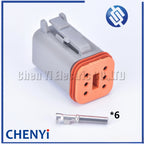 6 Pin Automotive Waterproof Connector Wire harness plug DT06-6S DT04-6P DT04-6P-L012 DT15-6P DT13-6P For Deutsch DT series
