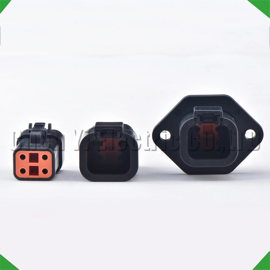 4-Pin Wire Harness Harness Automotive Waterproof Connector harness Black DTP06-4S DTP04-4P