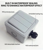 IP66 Outdoor Wall Switch 16A Weatherproof Push Button - 1/2/3 Gang Electrical for Garden/Patio/Exterior Use
