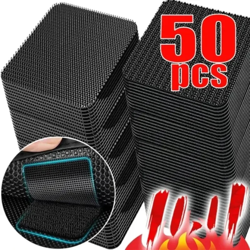New Carpet Fixing Stickers Double Faced High Adhesive Car Carpet Fixed Patches Home Floor Foot Mats Anti Skid Grip Tapes 2/50pcs