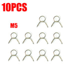 20/10Pcs Spring Hoop Hose Clamp Zinc Plated Pipe Clip Fuel Tube Water Pipe Air Tubing Fixed Clip Assortment Kit Home Hardware