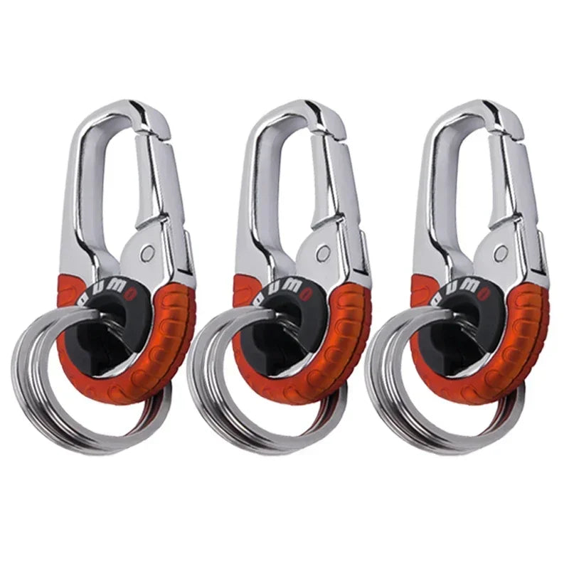 Men's Keychain Hook Stainless Steel Buckle Outdoor Carabiner Climbing Tool Double Ring Car Fishing Key Ring Car Amagi