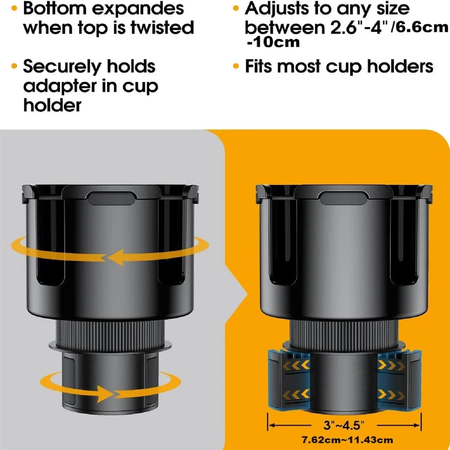 Cup Holder for Cars Large Adjustable Car Holder Expander Vehicle Mounted Universal Model Cups Holder Auto Storage Supplies Amagi