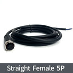 2m M12 Waterproof Sensor Cable, Male & Female Connector, 4/5/8/12 Pin, Integrated Injection Molded for Industrial Automation