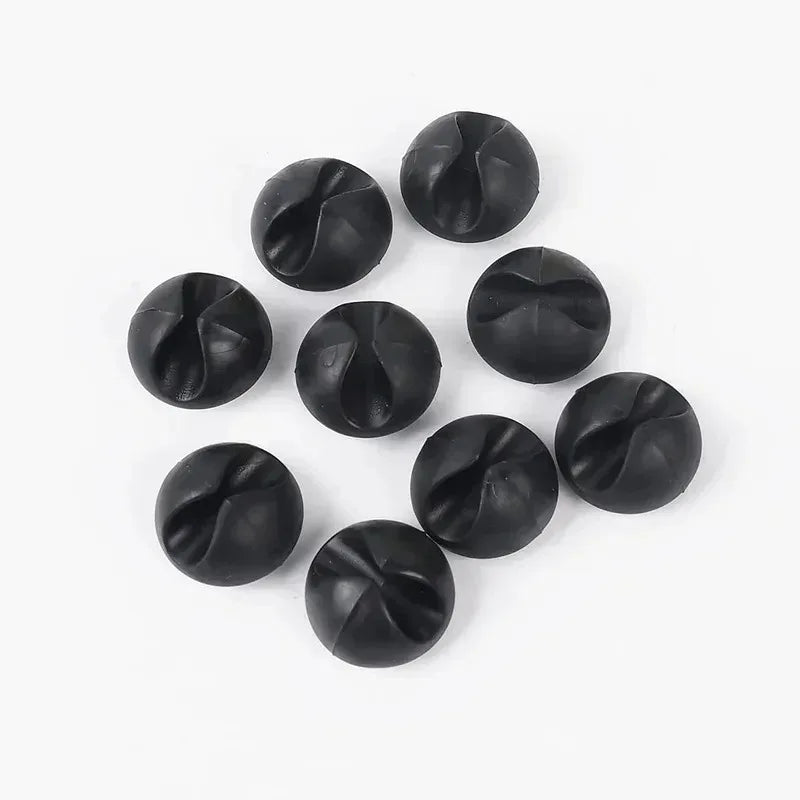 Car Wire Tie Clip Adhesive Fixer Organizer Black White Clamp Cable Line Holder Phone Computer USB Line Fastener Auto Accessories