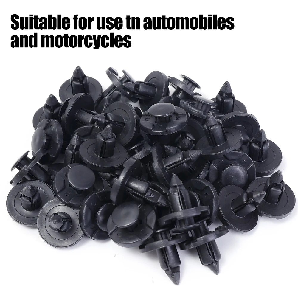 8mm Auto Fasteners Rivets Clips for Nissan Automotive Fastener Clips Body Push Retainer Bumper Trim Retainer Fastener 100/10Pcs