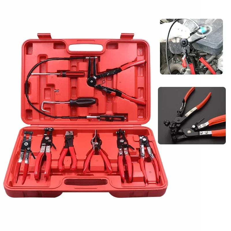Car Flat and Angled Flat Band Hose Clamp Pliers Coolant ClipsWorks on All Flat Band Style Clamps of Removal Installation Amagi