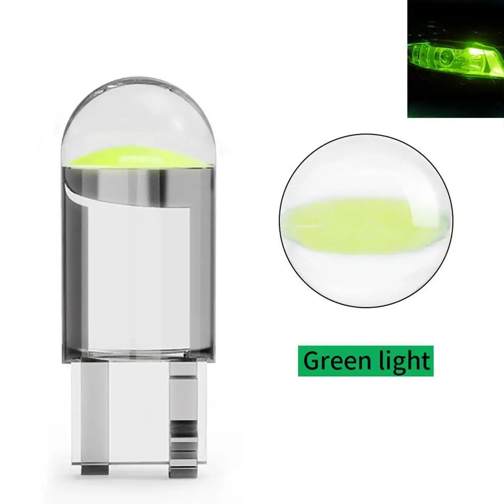 10/5pcs W5W Led T10 Car Light COB Glass 6000K White Auto Automobiles License Plate Lamp Dome Read DRL Bulb Style 12V Universal