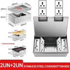 Hidden Inlaid Floor Socket: Ultra-thin Design with Built-in Multiple Power EU FR UN US AC Power Outlets and USB Charging Port